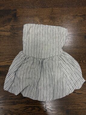 Urban Outfitters Striped Bubble Strapless Romper